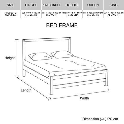 Bali  King Size Chocolate Bed frame - Housethings 