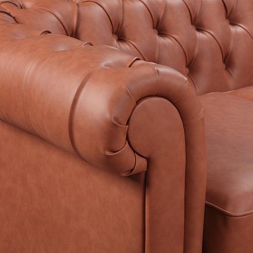 Laeticia 2 Seater Brown - House Things Furniture > Sofas