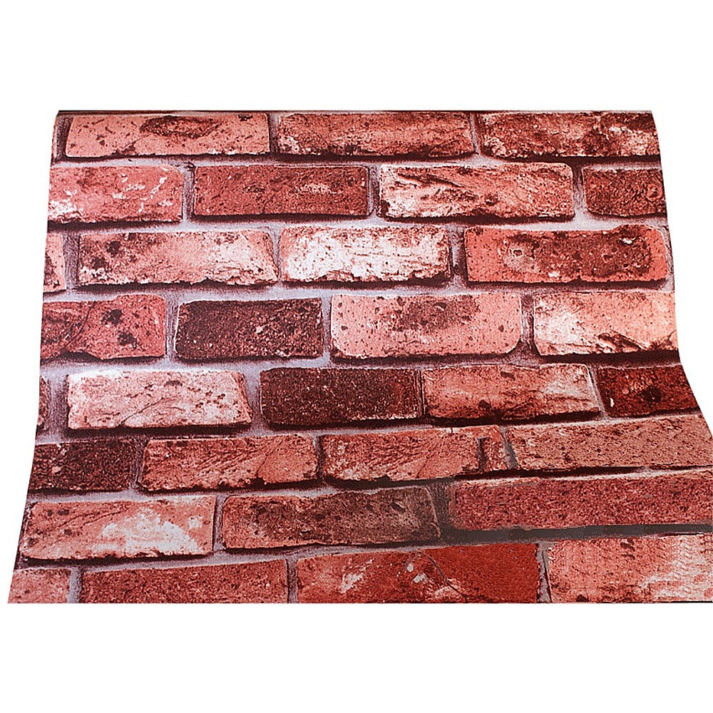 10m 3D Red Brick Print Theme Wallpaper - House Things Home & Garden > DIY