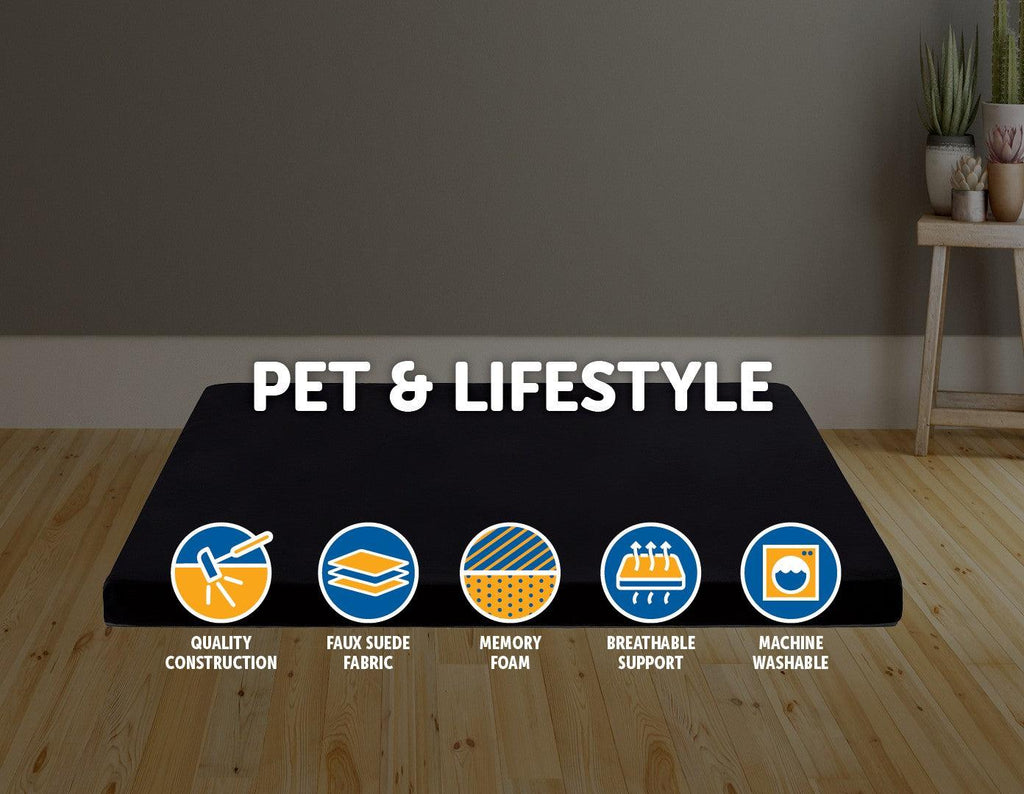 110CM XL Pet Bed Mattress Dog Cat Memory Foam Pad Mat Cushion - House Things Pet Care > Dog Supplies
