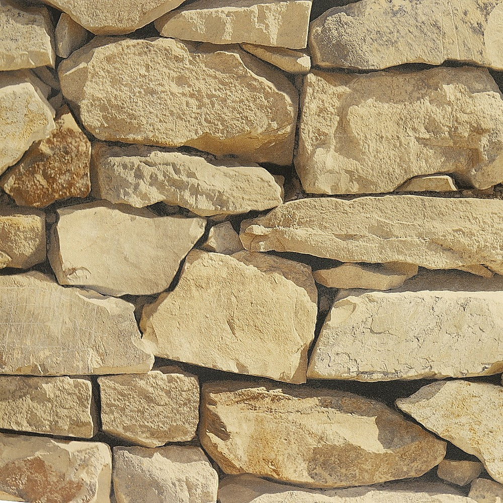 Rustic Rock Brick Wallpaper - House Things Home & Garden > DIY