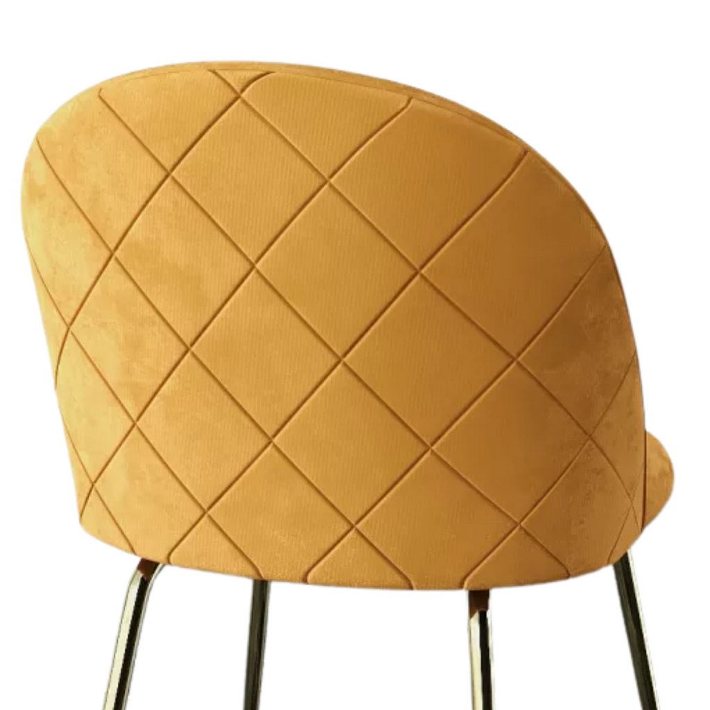 Titus Gold Velvet Dining Chair Set of 2 - Housethings 