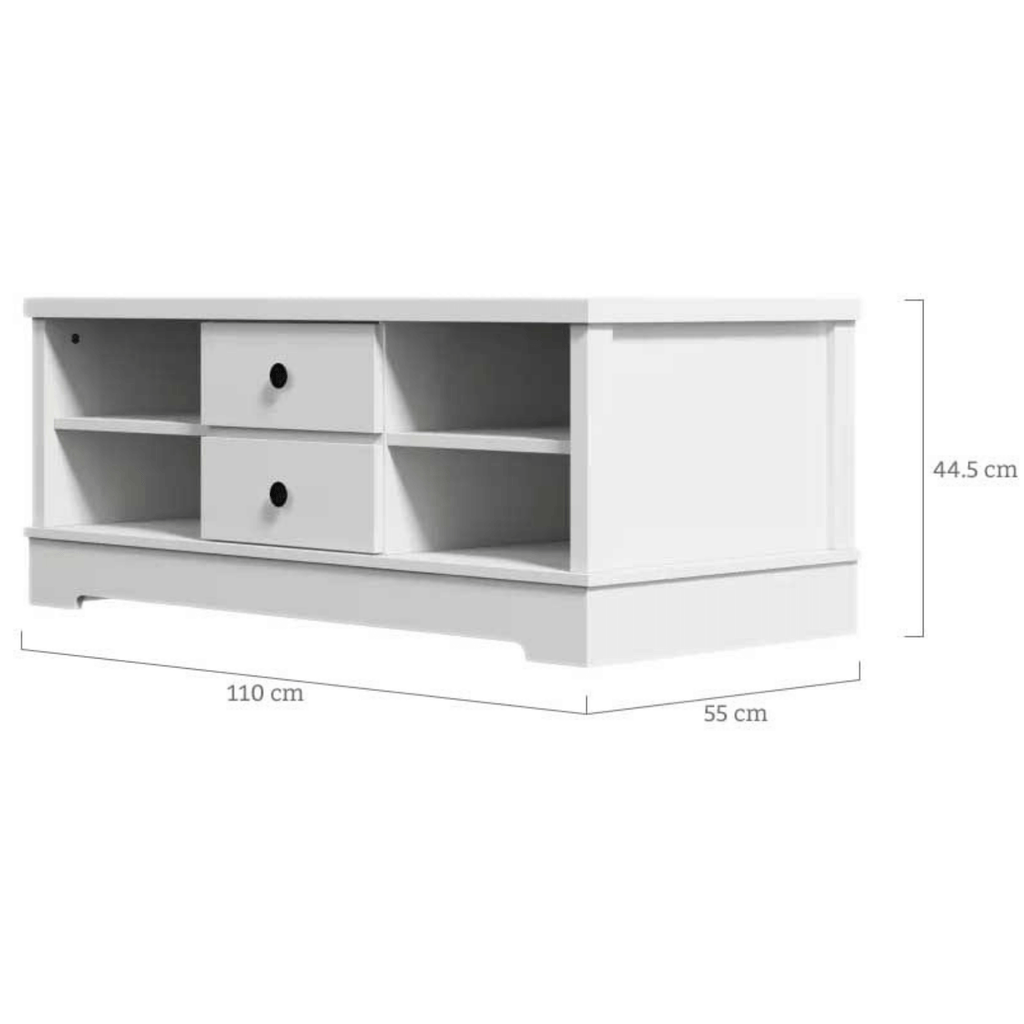Margaux White Coastal Style Coffee Table with Drawers - House Things Furniture > Living Room