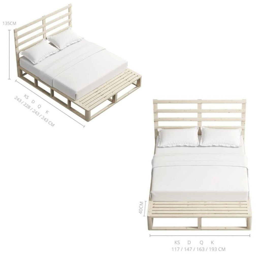 King Single Pallet Bed Frame Bed Base - Housethings 