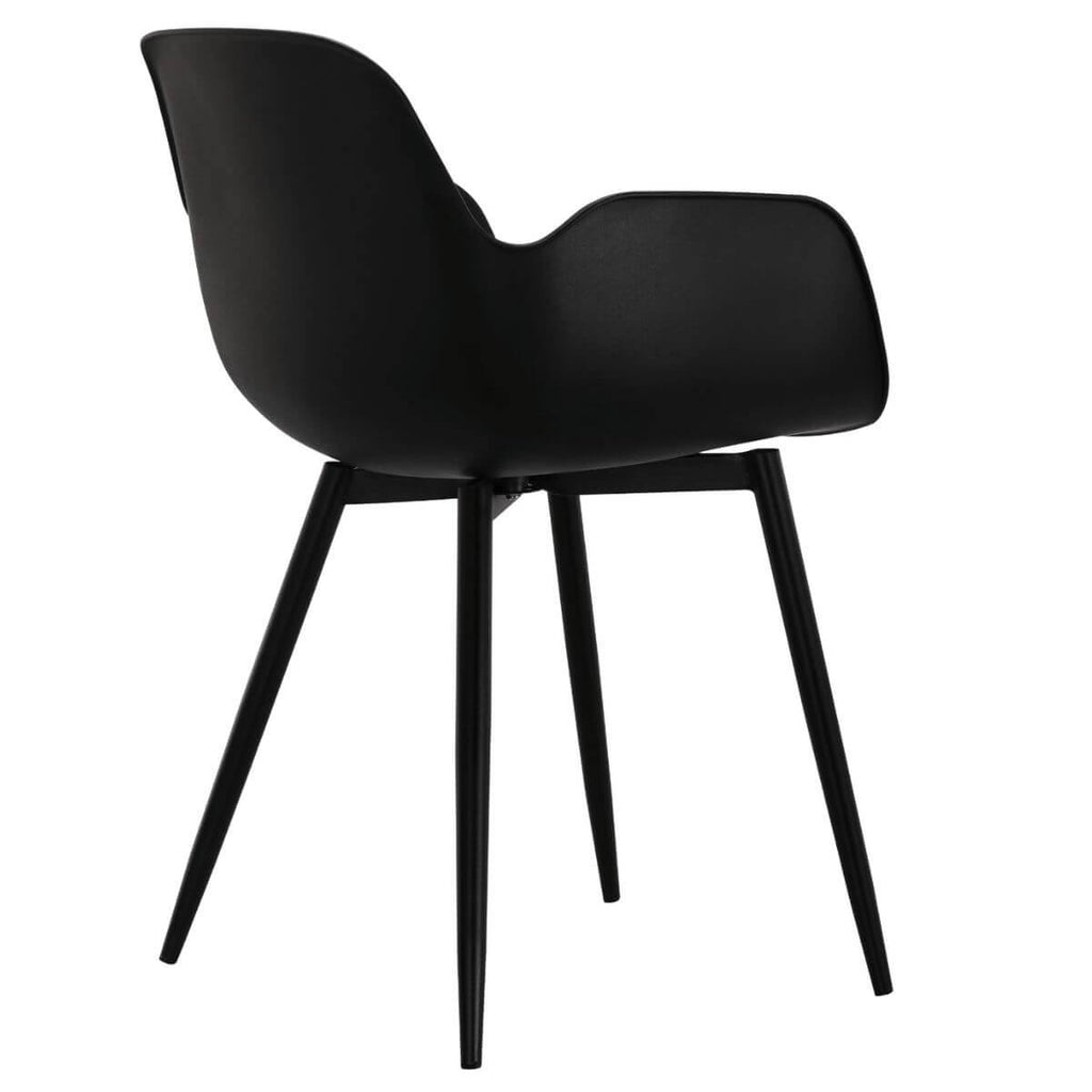 Eduard Black Elegant Armrest Dining Chair Set of 2 - Housethings 