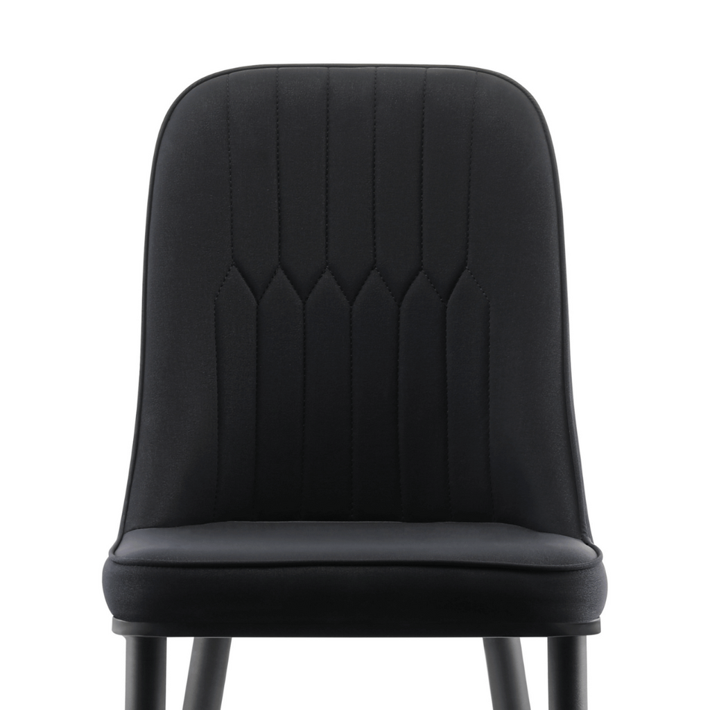 Stan Black Elegant Classic Design Dining Chair Set of 2 - Housethings 