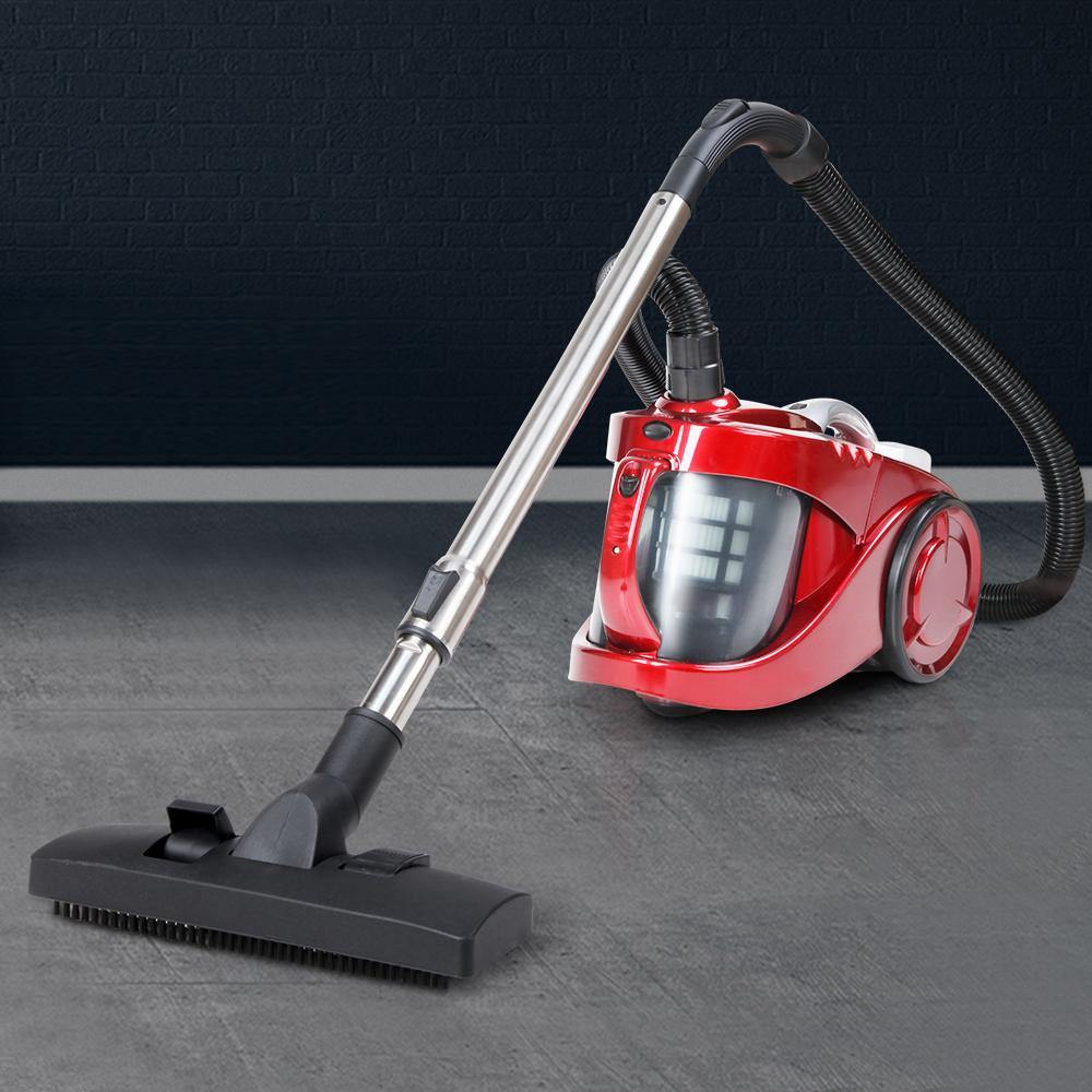 "Devanti Bagless Vacuum Cleaner Cleaners HEPA Filter 2200W Red - House Things Appliances > Vacuum Cleaners