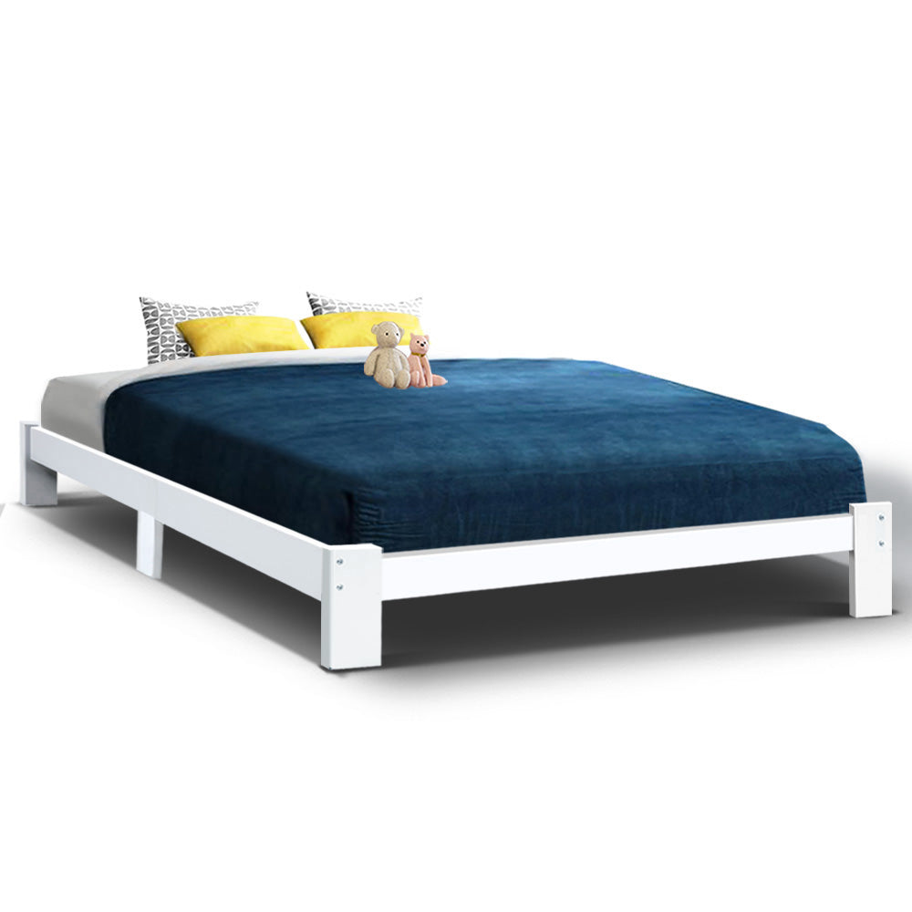 Queen Wooden Bed Base Frame Size Jackie - House Things Furniture > Bedroom