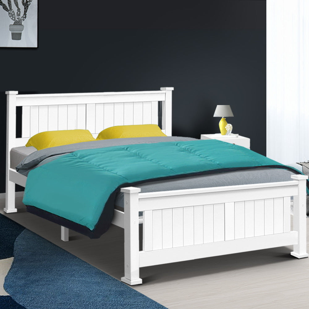 Queen Size Wooden Bed Frame - House Things Furniture > Bedroom