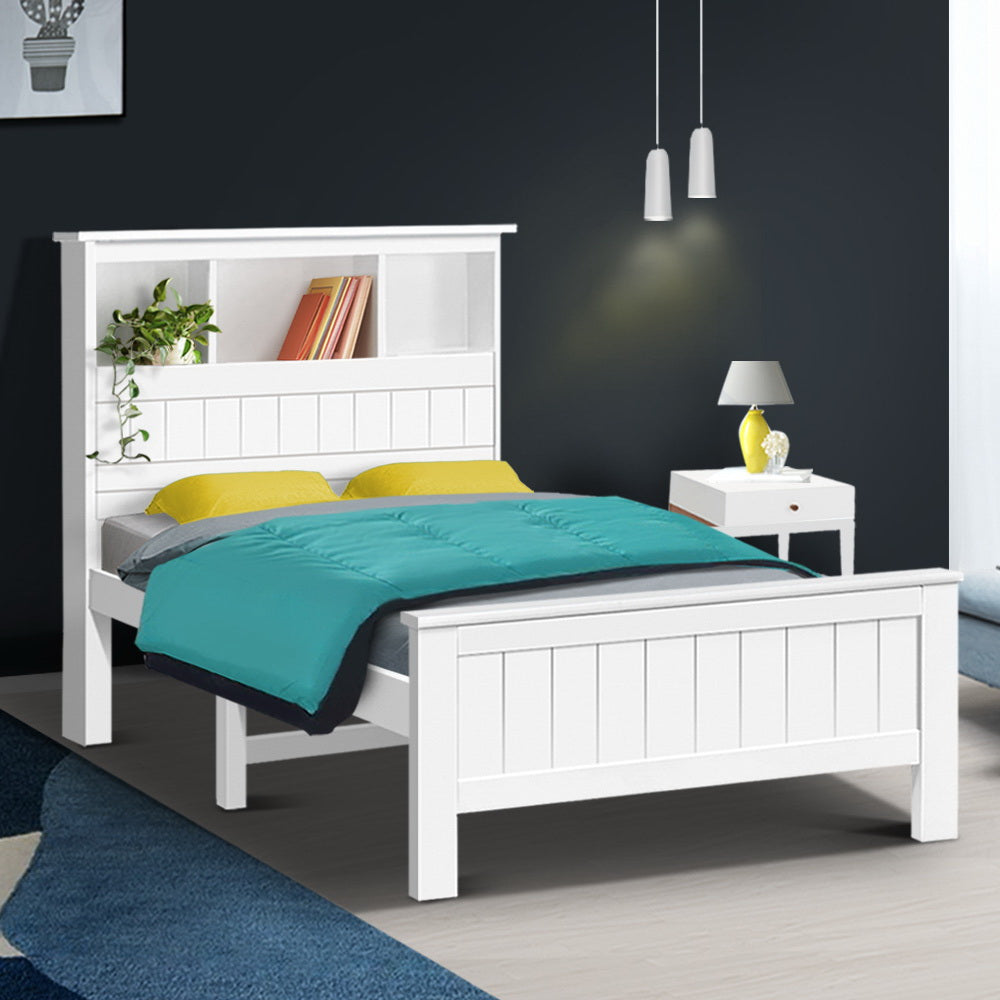 King Single Wooden Timber Bed Frame - House Things Furniture > Bedroom
