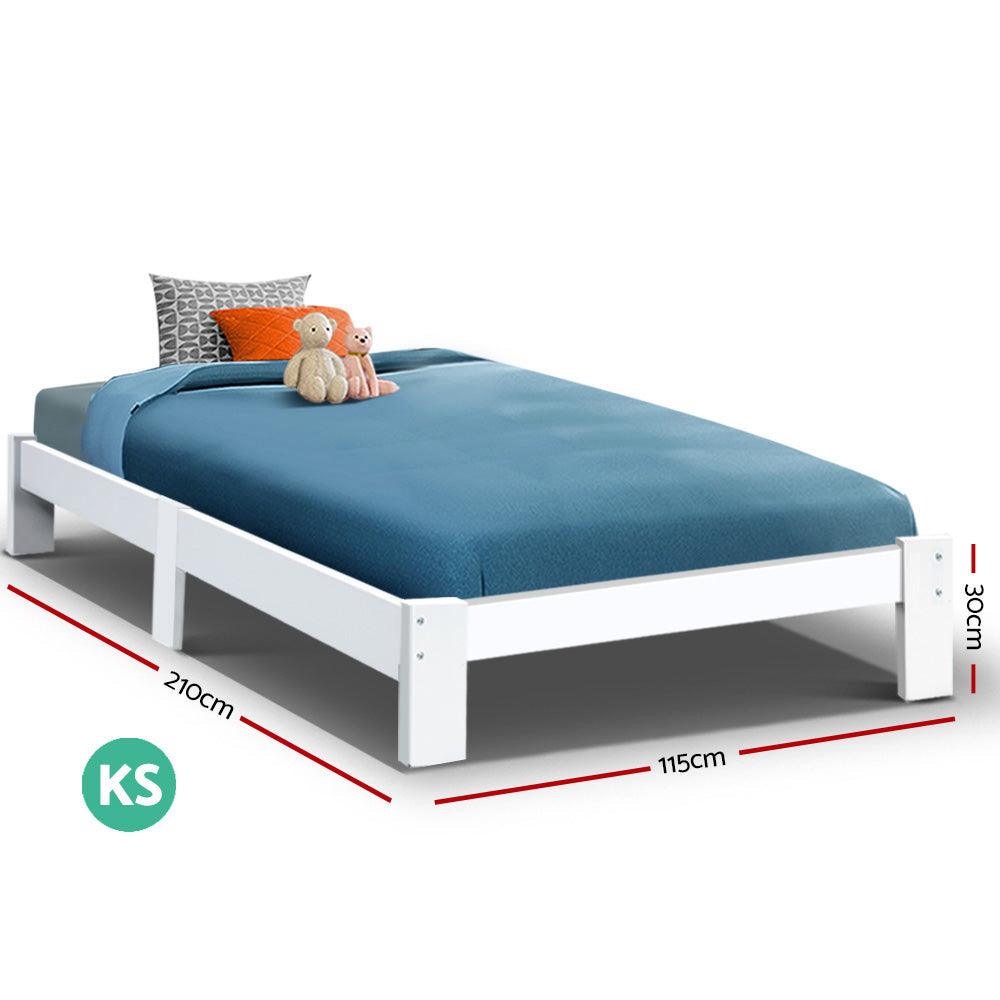 Bed Frame King Single Size Wooden Mattress Base Timber Platform JADE - House Things Furniture > Bedroom