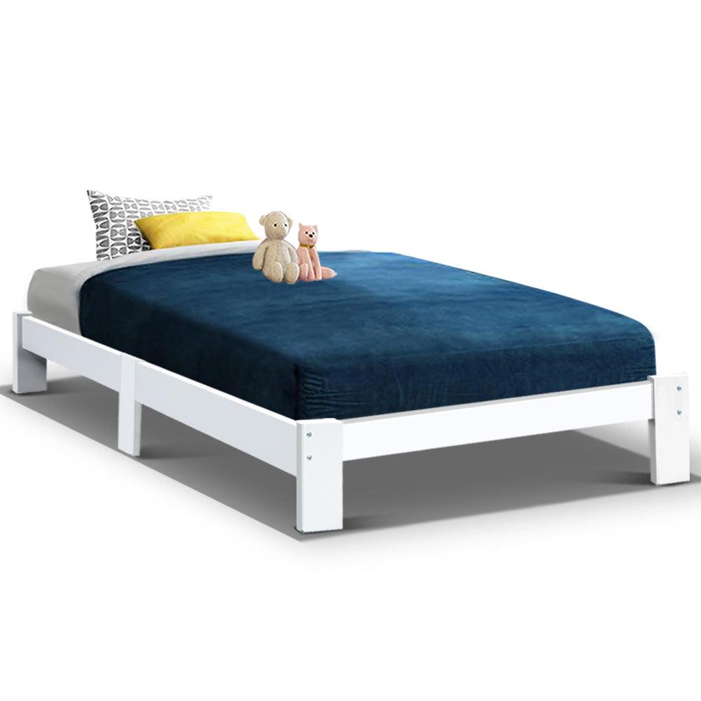 Bed Frame Single Wooden Bed Base Frame Size JADE Timber Mattress Platform - House Things Furniture > Bedroom