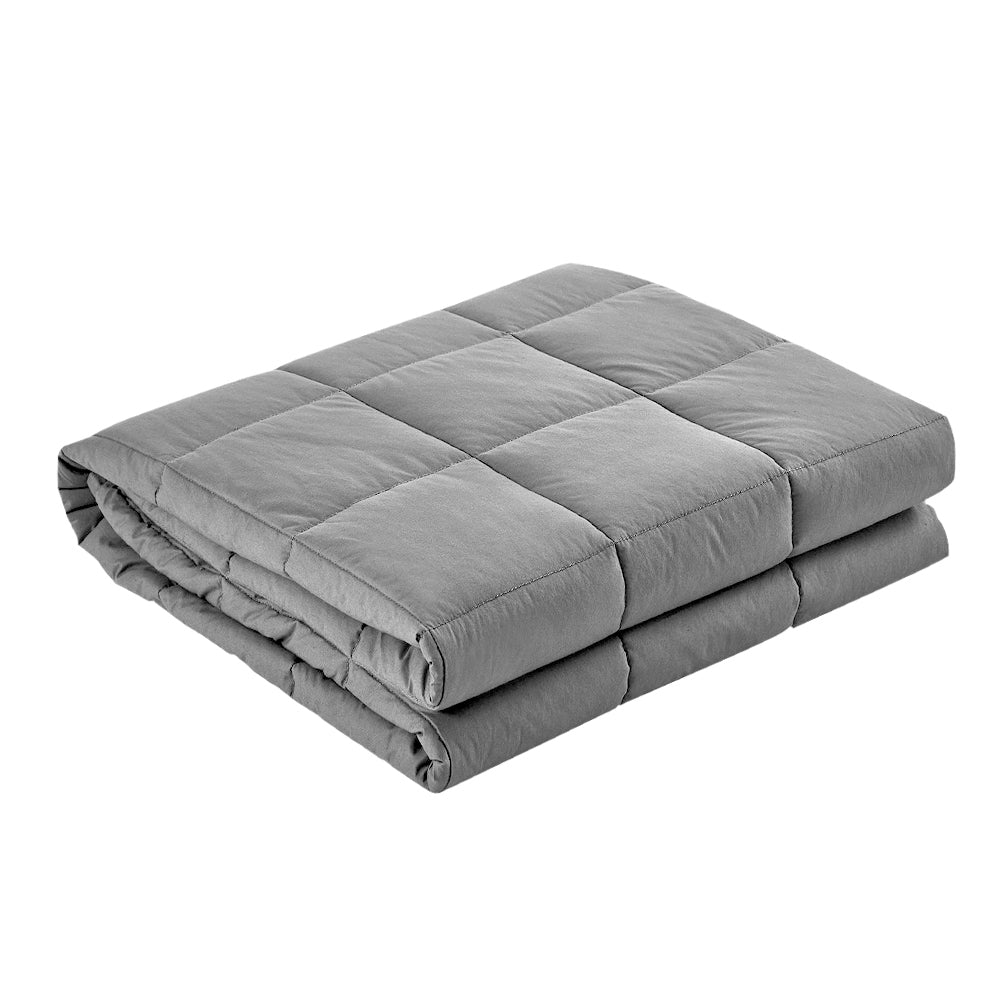 Giselle Bedding 7KG Microfibre Weighted Gravity Blanket Relaxing Calming Adult Light Grey - House Things Home & Garden > Bedding