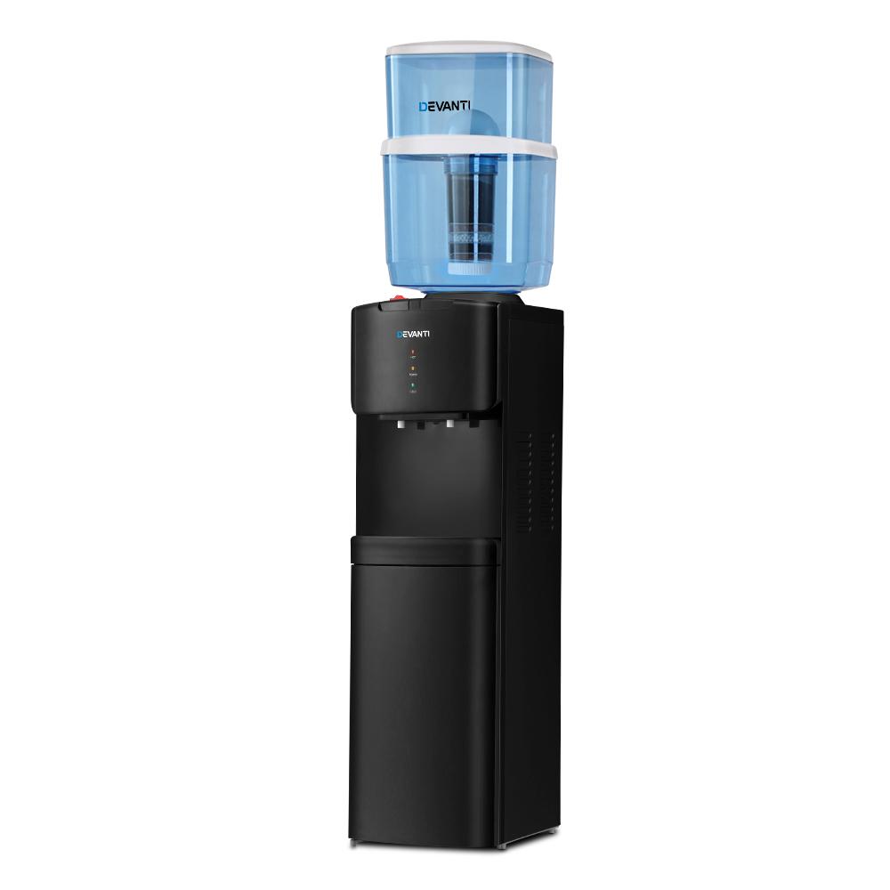 Devanti Water Cooler Chiller Dispenser Bottle Stand Filter Purifier Office Black - House Things Appliances