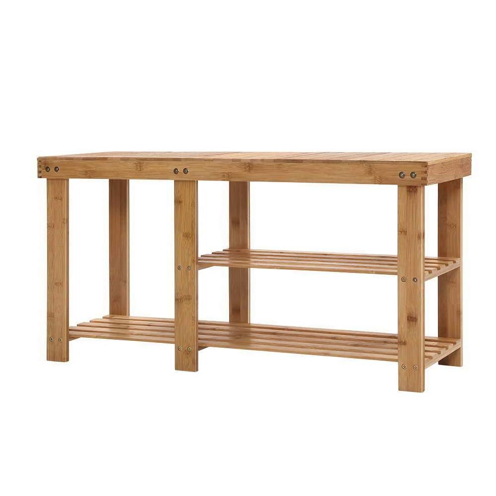 Bamboo Shoe Rack Bench - House Things Furniture > Living Room