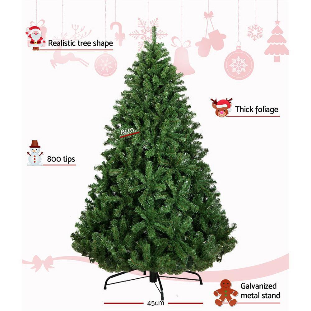 1.8M 6FT Christmas Tree Xmas Green 800 Tips - House Things Occasions > Christmas