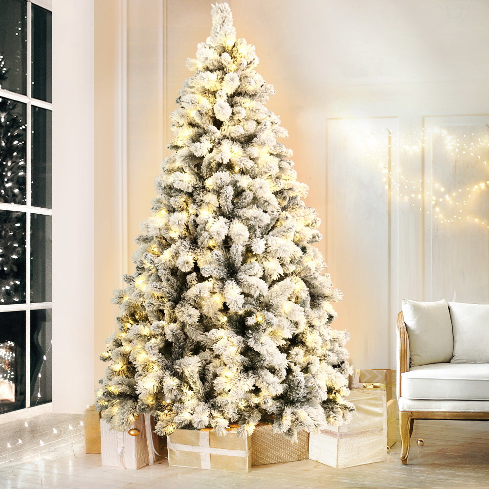 2.1M Xmas Tree with 500 LED Lights Snow Covered