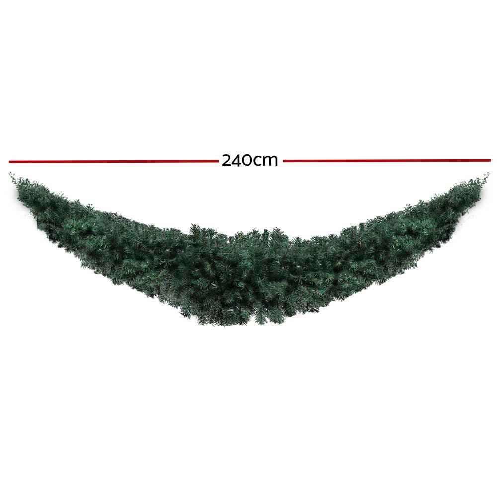 Christmas Garland 2.4M Xmas Wreath Decoration Home Decor - House Things Occasions > Christmas