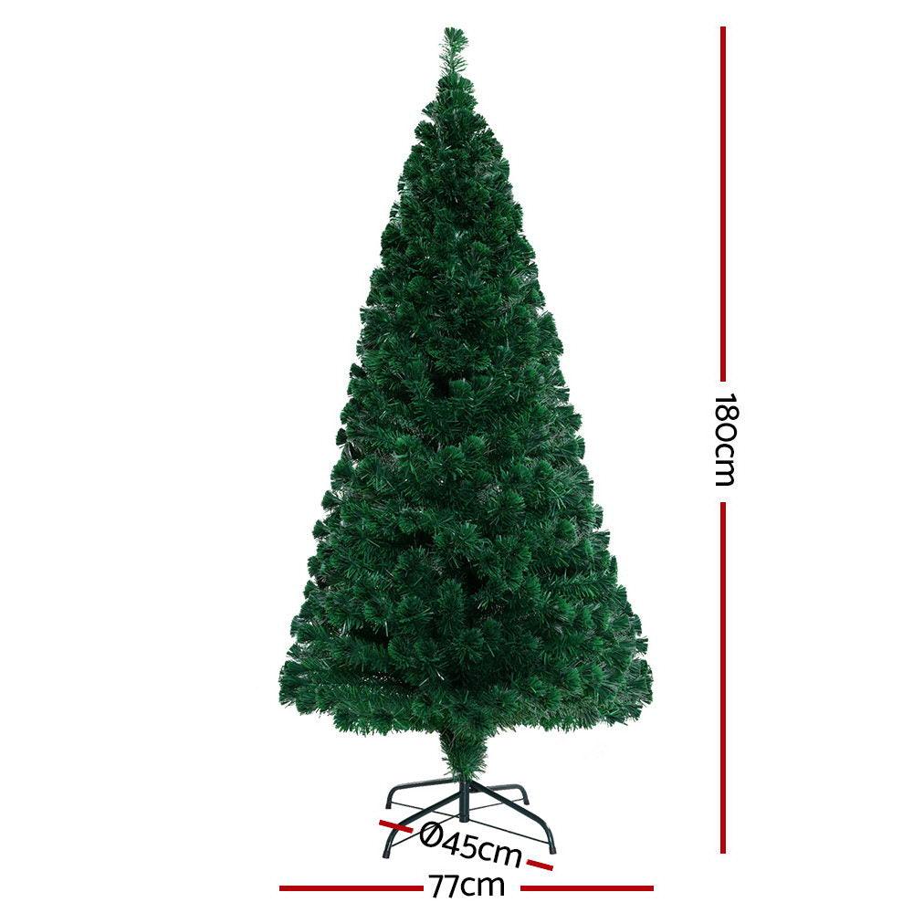 Christmas Tree 1.8M 6FT LED Xmas Fibre Optic Multi Warm White - House Things Occasions > Christmas