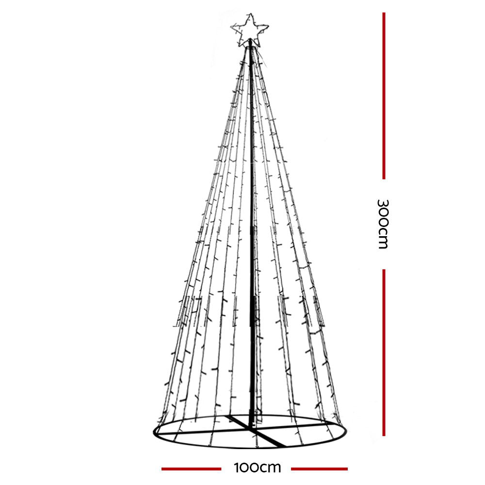 Jingle Jollys 3M LED Christmas Tree Lights 330 LED Xmas Multi Colour Optic Fiber - House Things Occasions > Christmas