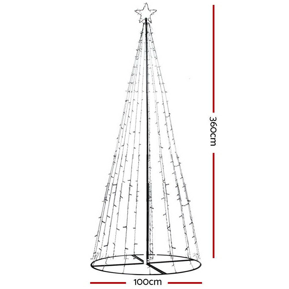 3.6M LED Christmas Tree Lights 400 LED Xmas Multi Colour Optic Fiber - House Things Occasions > Christmas