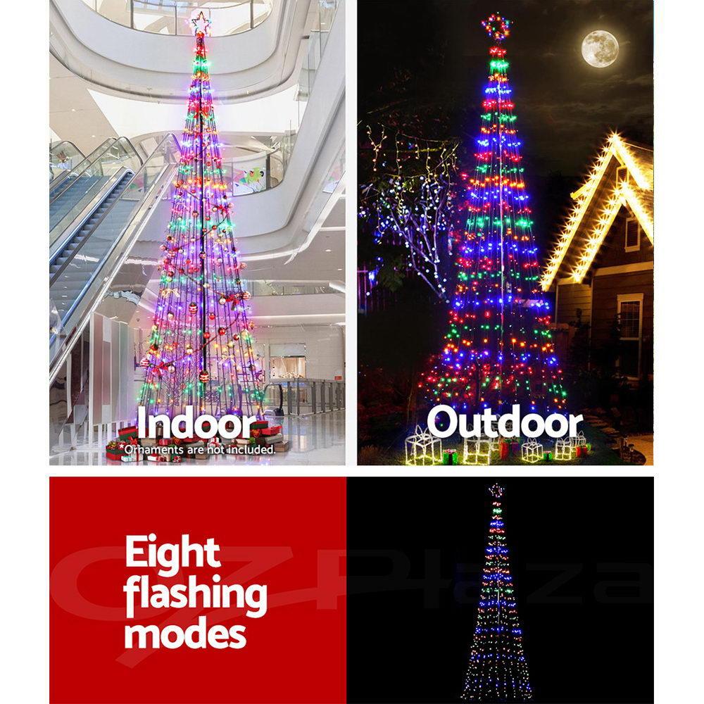 5M LED Christmas Tree Fibre Optic Lights 750pc LED Multi Colour - House Things 