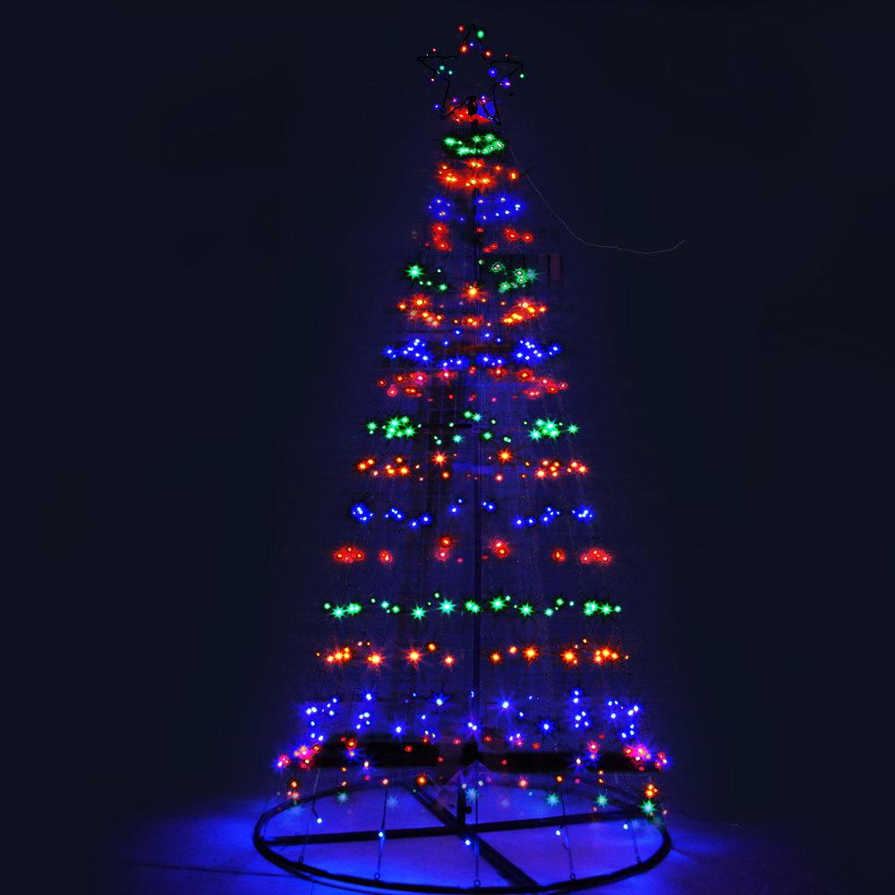 2.1M LED Christmas Tree Lights Solar Xmas Multi Colour Optic Fiber - House Things Occasions > Christmas