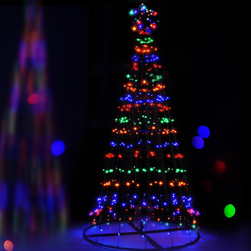 2.1M LED Christmas Tree Lights Solar Xmas Multi Colour Optic Fiber - House Things Occasions > Christmas