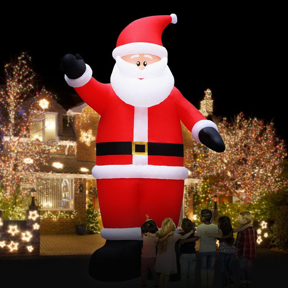 5M Christmas Inflatable Santa Decorations Outdoor Air-Power Light - House Things Occasions > Christmas