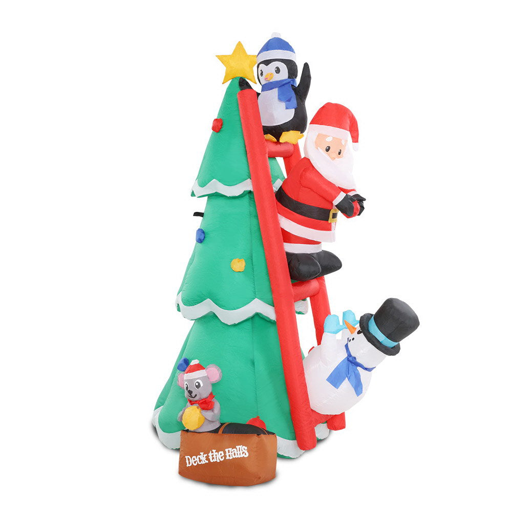 Inflatable Christmas Tree Santa 1.8M Decorations Outdoor LED Light - House Things Occasions > Christmas