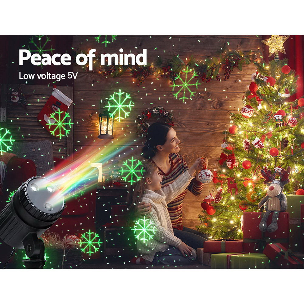 Moving LED Lights Laser Projector Landscape Lamp Christmas Decor - House Things Occasions > Lights