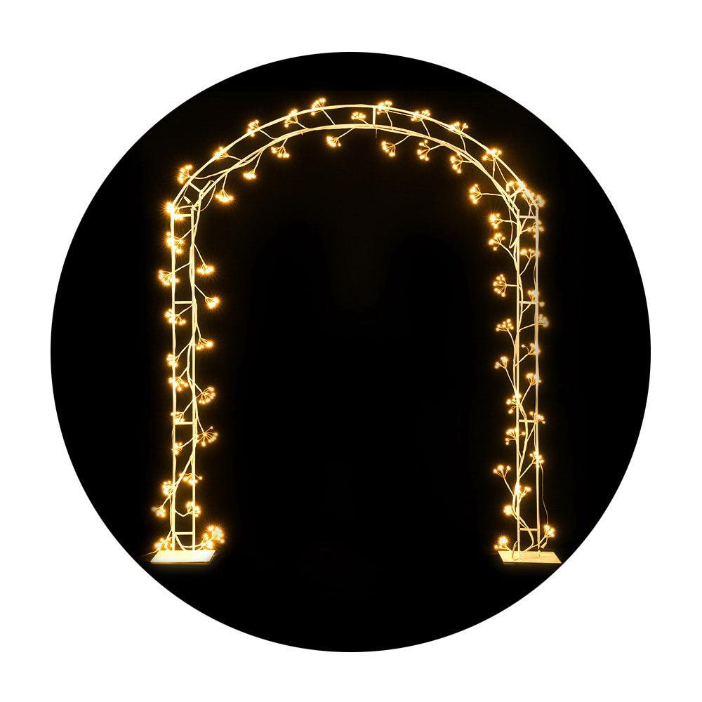 Christmas Motif Lights LED Metal Archway Waterproof Outdoor Xmas - House Things 
