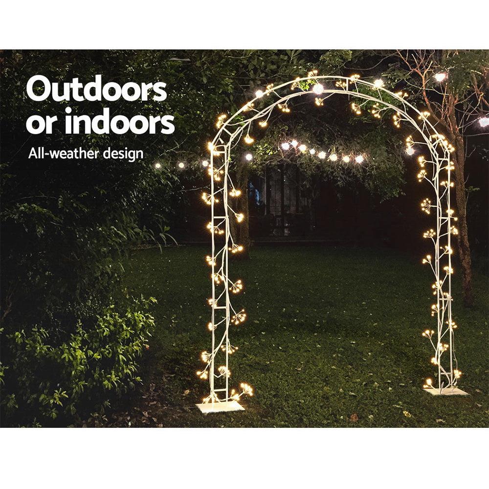 Christmas Motif Lights LED Metal Archway Waterproof Outdoor Xmas - House Things 