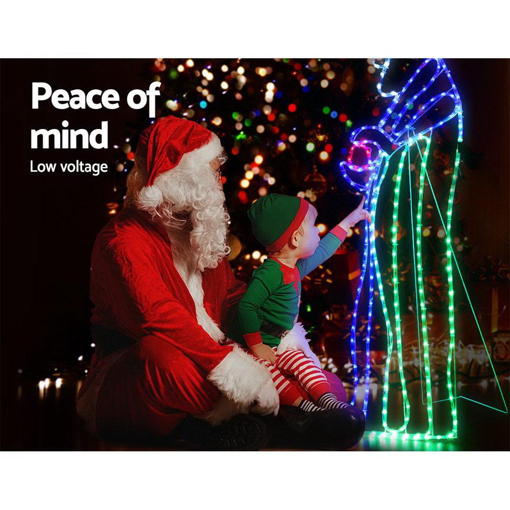 Christmas Motif Lights LED Saint Waterproof Colourful Outdoor Xmas - House Things 