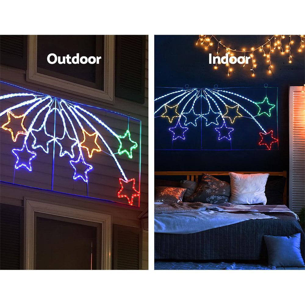 Christmas Motif Lights LED Star Fall Light Waterproof Outdoor Xmas - House Things Occasions > Christmas