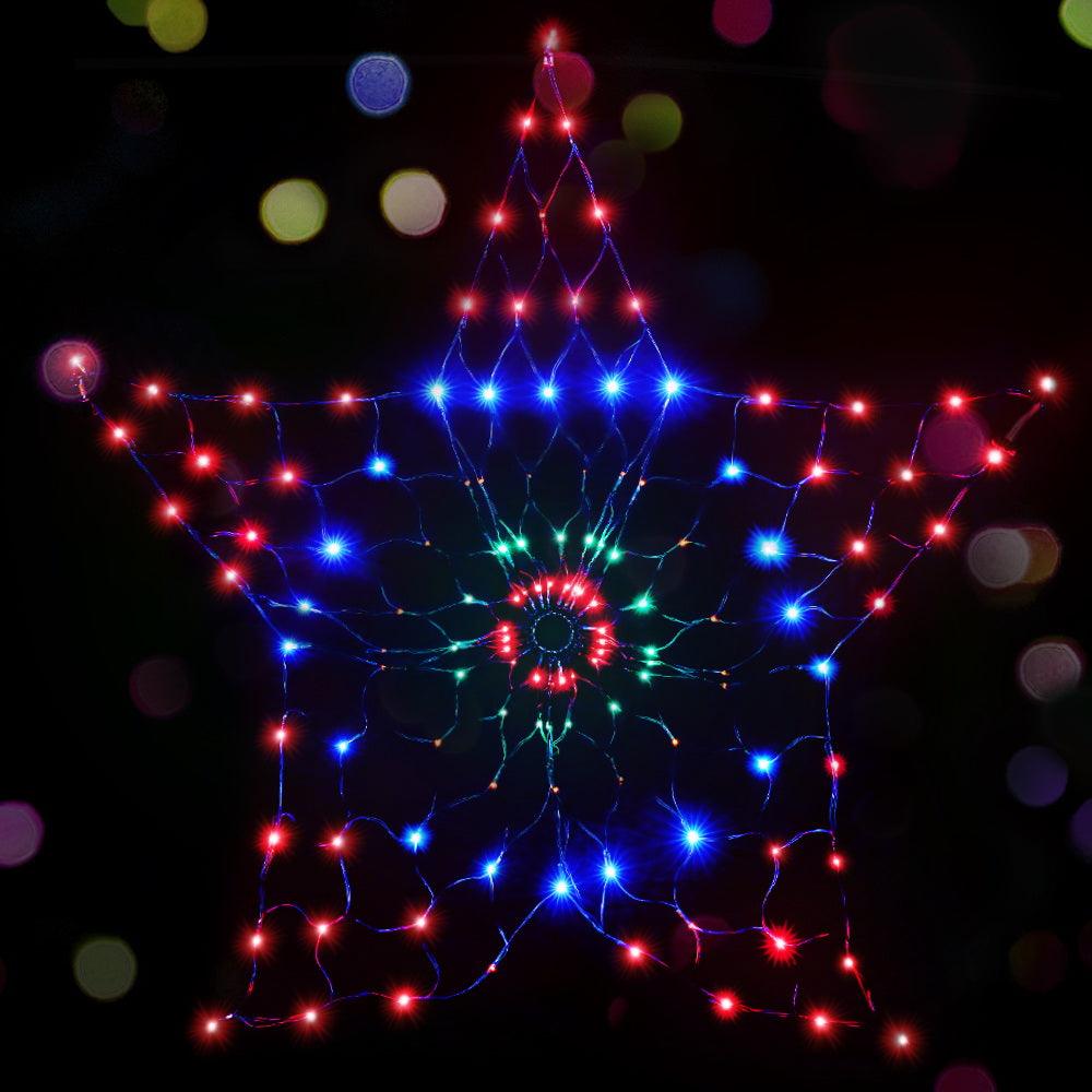 Christmas Lights Motif LED Star Net Waterproof Outdoor Colourful - House Things Home & Garden > Garden Lights