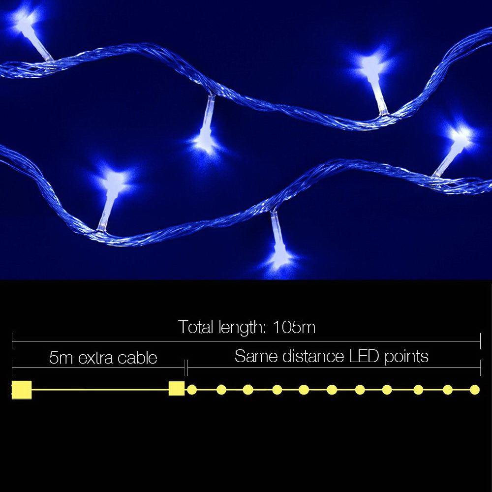 100M Christmas String Lights 500LED Party Wedding Outdoor Garden - Housethings 