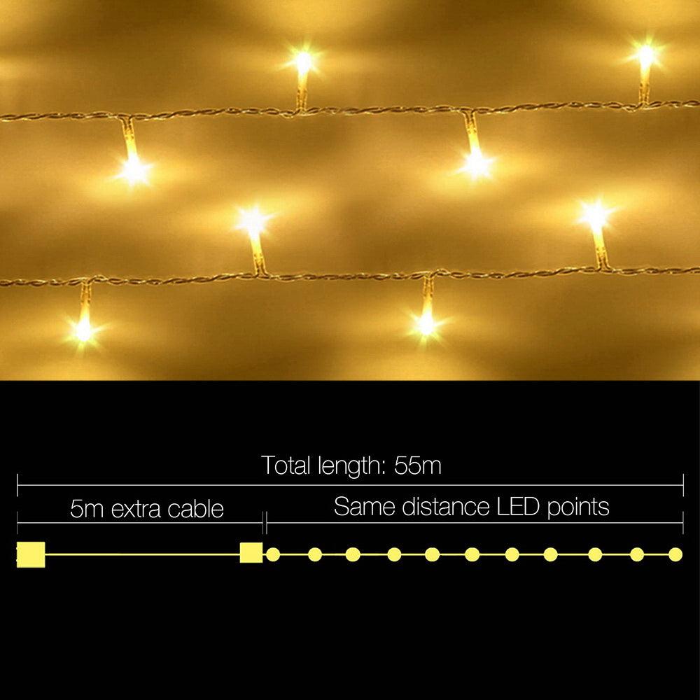 50M Christmas String Lights 500LED Party Wedding Outdoor Garden - House Things 