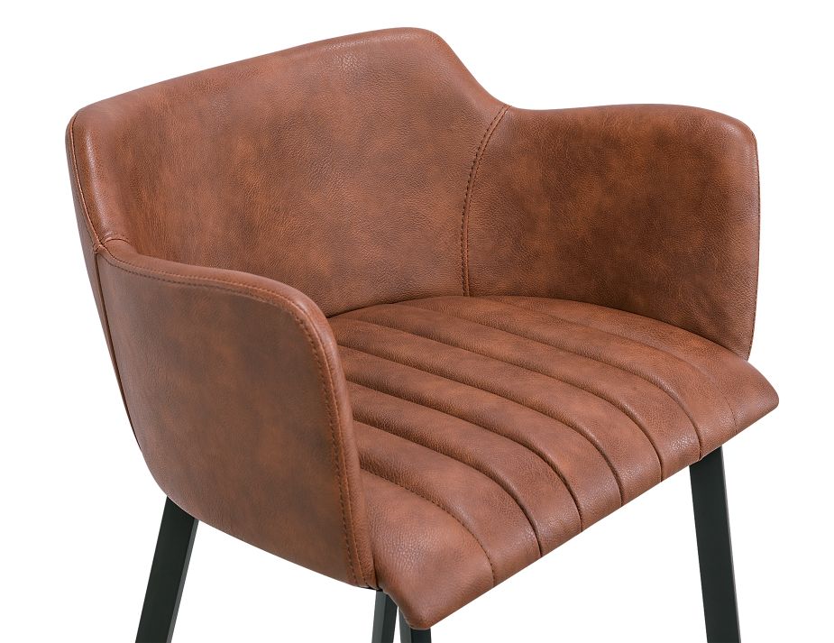 Brown Leather bar stool 65cm