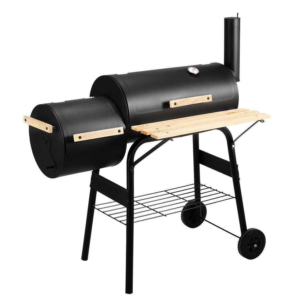 2 in 1 BBQ Smoker Charcoal Grill Barbecue - House Things 