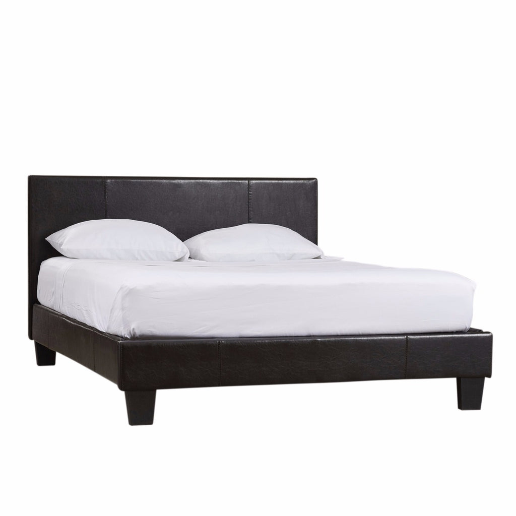 Springwood PU Leather Queen Black Bed - House Things Furniture > Bedroom
