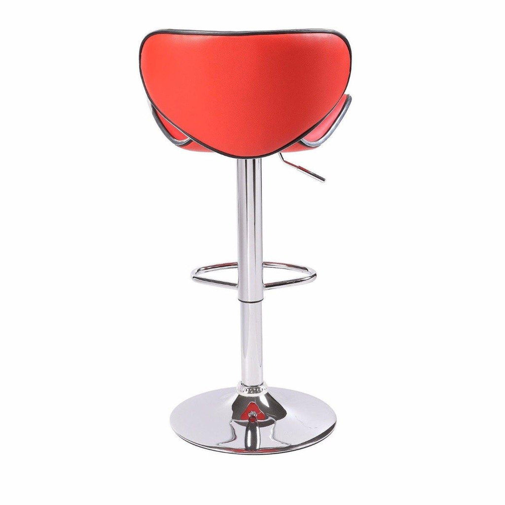 Coco Red Bar Stool Gas Lift Swivel Set of 2 - House Things Array