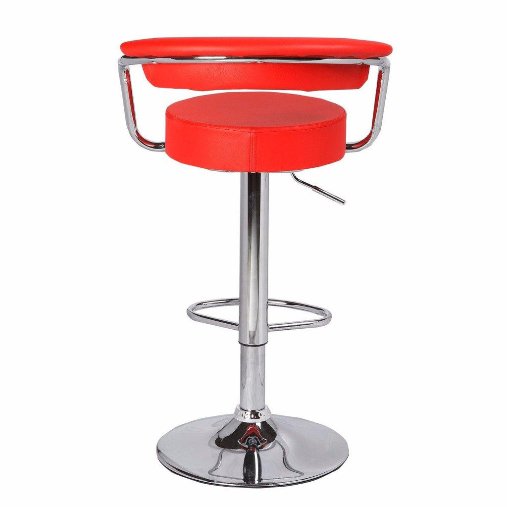 Jacque Red Swivel Gas Lift Barstool - Set of 2 - House Things Furniture > Bar Stools & Chairs