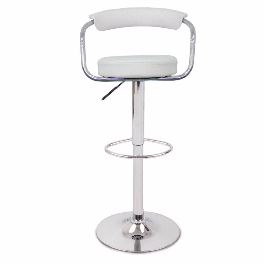 Virginia White Gas Lift Swivel Kitchen Stool - Set of 2 - House Things Furniture > Bar Stools & Chairs