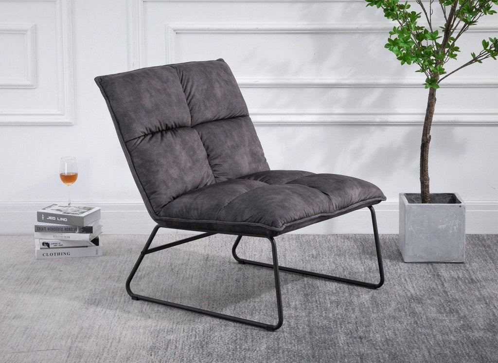 Dark Purple Slipper Accent Chair - Housethings 