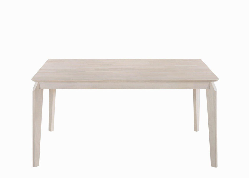 Dining Table 6 Seater Solid Rubberwood - Housethings 