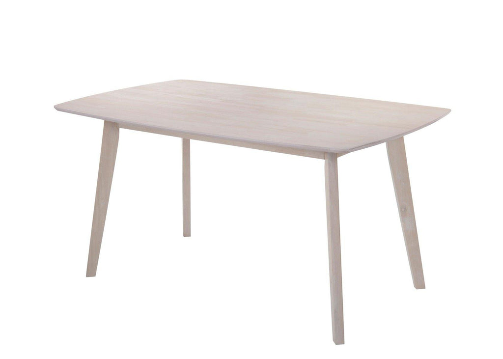 6 Seater Dining Table Solid hardwood White Wash - Housethings 