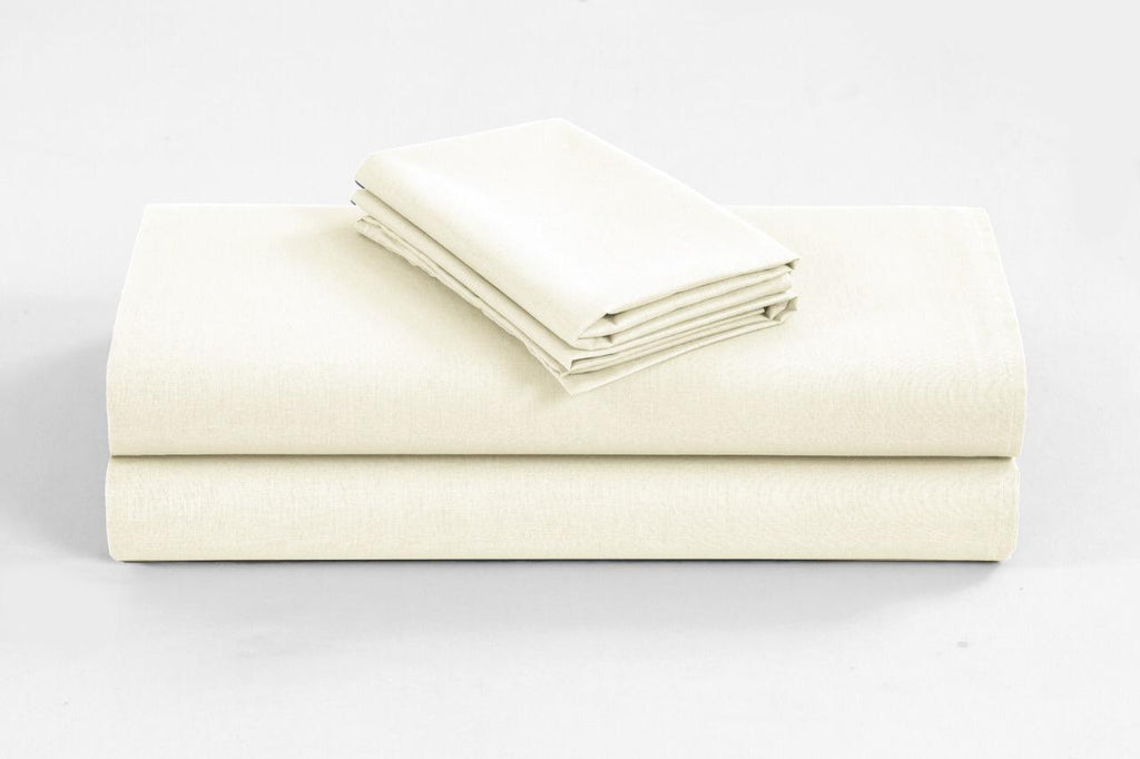 Elan Linen 1200TC Organic Cotton Cream Single Sheet Sets - House Things Home & Garden > Bedding