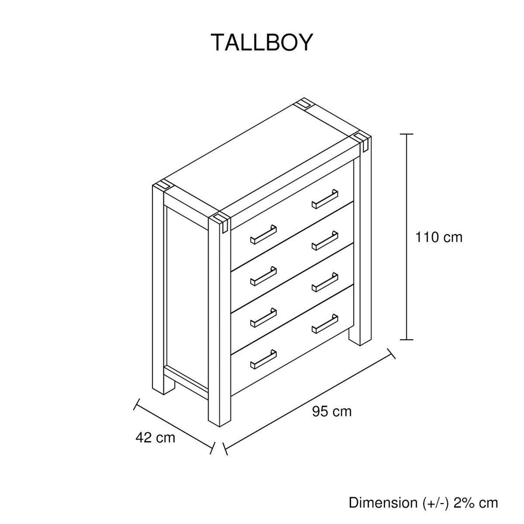 MANU Tallboy Oak - House Things Furniture > Bedroom