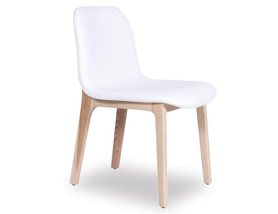 Harper Padded White Leather Dining Chair